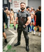 Men&#39;s Real Leather Pants Punk Kink Jeans Trousers Pants Bikers Breeches ... - €117,93 EUR