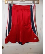 Adidas Red Shorts W/Pockets Size L Boy&#39;s - $18.05