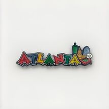 Atlanta Rubber Pop Art Spellout Souvenir Fridge Magnet - $9.87