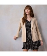 Women&#39;s LC Lauren Conrad Notch Collar Blazer, Size: 2XL, Light Beige Khaki - $691.04 MXN