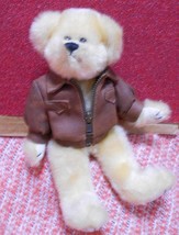 TY Beanie Baby - Baron the Bear, 8&quot; Leather Bomber Jacket, w/ERRORS, Old Vintage - £47.77 GBP