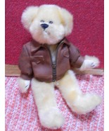 TY Beanie Baby - Baron the Bear, 8&quot; Leather Bomber Jacket, w/ERRORS, Old... - $59.95