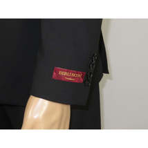 Men Suit BERLUSCONI Turkey Italian Wool 180's Double Breasted UGS94-08 Black image 4