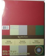 Recollections Cardstock Paper 8 1/2&quot; x 11&quot; 50 Sheets 65 lb 5 Color HOLIDAY - $348.65 MXN