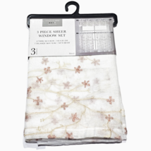 Studio 1012 New York 3 Piece Sheer Window Set 56 X 36in Marcel  - $27.99