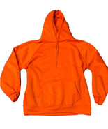 Women’s Plus 1X Basic Bright Orange Fleece Lined Pullover Hoodie High Vi... - £19.12 GBP