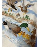 Vintage 1980s MALLARD Duck Cabin Wildlife BEACON Blanket Twin / Full 72 ... - £23.96 GBP