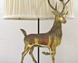 Rare Vintage LaBarge Mirror Company Solid Brass Stag Deer Sculptural Tab... - £1,004.45 GBP