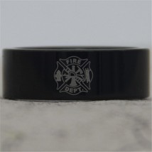 Free Shipping JEWELRY Hot Sales 8MM Black Pipe Fireman Firefighter Men&#39;s Comfort - £29.27 GBP