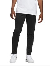Adidas Mens Track Pants Black Tricot Pockets Moisture Wicking Elastic Waist - $46.99