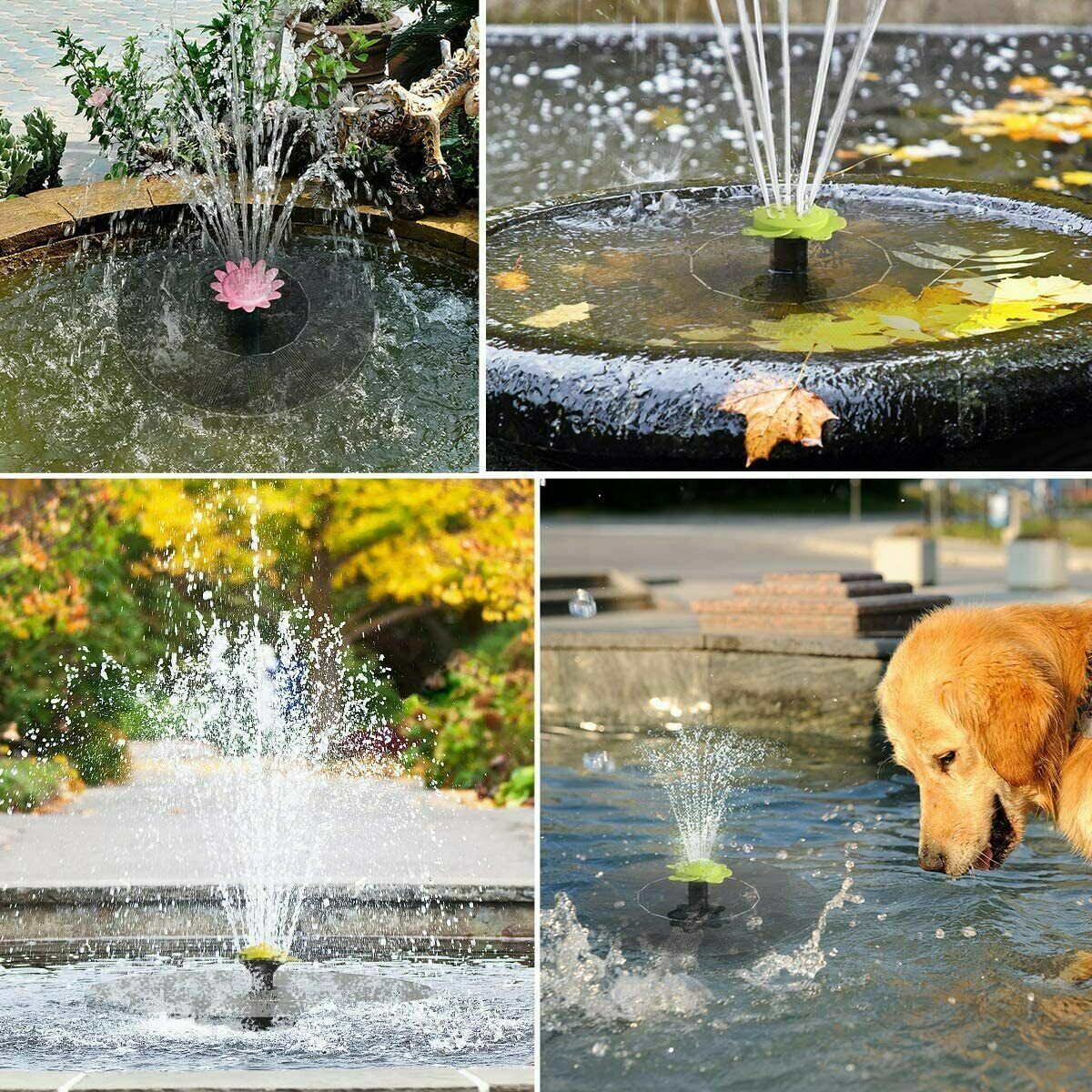 Solar Power Fountain 1.4W Pump Petaloid