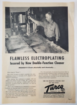 1944 Turco Manufacturing Inc Vintage WWII Print Ad Flawless Electroplating - £7.82 GBP