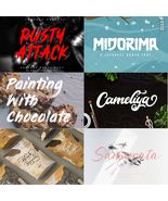 Brush Font 150+ Bundle Handwriting Sans Cute Girly Procreate Instant Dow... - $111.91 MXN
