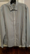 Pre-owned TED BAKER Multicolor Striped Fitted Button Down Shirt SZ 4 - $74.25