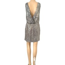 Express All Over Sequin Party Dress S Mini Silver Shimmery Cocktail Even... - $26.71