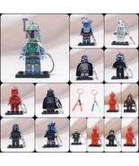 STAR WARS Minifigure Keychain The Empire +Stand Boba Vader Jango Clone T... - $208.39 MXN+