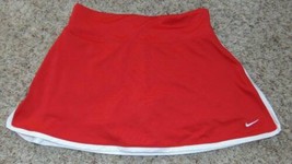 Womens Skort Nike Tennis Dri-Fit Athletic Pull On Elastic Waist Red Skirt-sz M - £18.15 GBP