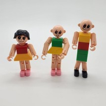 Vintage Sears BRIX BLOX Loc Blocs Construction Family Figures 1970s Lot of 3 - £11.04 GBP