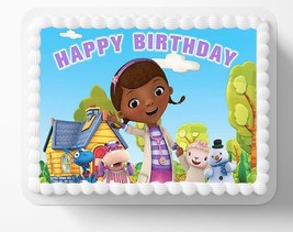 Girl Doc Doctor Edible Image Edible Birthday Cake Topper Frosting Sheet Icing Pa - £12.95 GBP