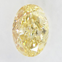 Oval Cut Diamond Natural Fancy Yellow Brown Color 0.57 Carat VS2 IGI Certificate - £515.07 GBP