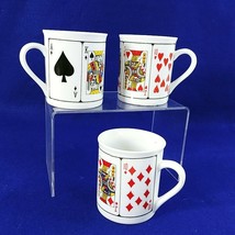 Coffee Mugs Cups Royal Flush Poker Jobar International Diamonds Hearts Spades - £35.00 GBP