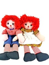 Raggedy Ann &amp; Andy Stuffed Dolls Original Knickerbocker Outfit By Carol Moening  - £77.80 GBP