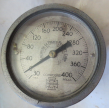 Vintage American LaFrance La France 400 psi Compound Gage USA made - £95.29 GBP