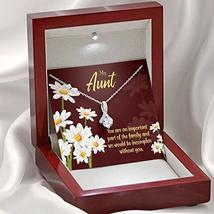 Express Your Love Gifts Aunt Gift Important Aunt Eternity Ribbon Stone Pendant 1 - £50.80 GBP