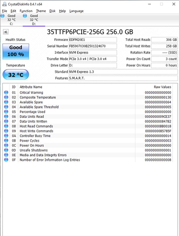 256GB SSD Nvme Pcie Gen3X4 8Gb/S M.2 2280 3D NAND TLC 150TBW High Perfo Item image 7