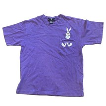 VTG Bugs Bunny Warner Bros Studios Size XS Embroidered Pocket Tee - £16.32 GBP