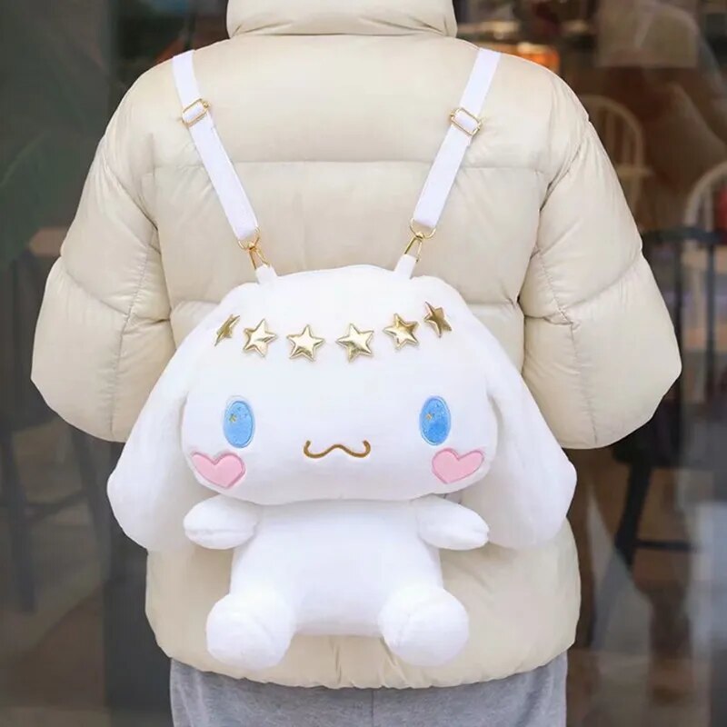 Sanrio Plush Backpack Kawaii Kuromi My Melody Cinnamoroll Plush Bag Big  Stuffed - £118.29 GBP