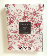 Ralph Lauren White w Red Poinsettias Tablecloth Choice 60&quot; x 84&quot; NIP - £44.09 GBP