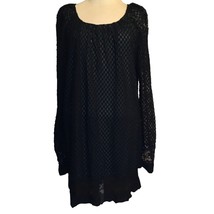 Black Lace Midi Long Sleeve Dress with Lining Umgee Ladies Size 1XL - $21.51