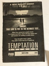 Temptation Island Tv Series Print Ad Vintage Reality Show TPA1 - £4.69 GBP