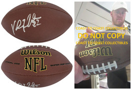 Kyle Rudolph Signed Football Proof COA Autographed Minnesota Vikings Notre Dame - £118.69 GBP