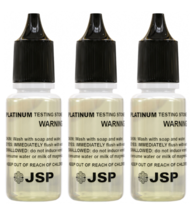 Set of 3 Platinum Palladium Gem Jewelry Testing Test Acid Solutions Bott... - $15.81