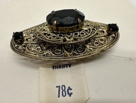 Women&#39;s Vintage Thrifty’s  Gold &amp; Black Brooch New - $19.75