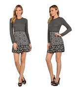 M-Rena Long Sleeve Flower Skirt Sweater Dress - £35.09 GBP