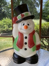 Vintage General Foam Plastics 18&quot; Blow Mold Snowman Christmas Frosty XMAS - £27.05 GBP