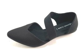 Anne Klein Orsolo Black Pointed Toe Slip On Flat Shoe - $87.61 CAD