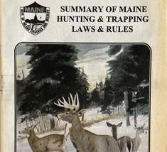 Maine 1999 Hunting &amp; Trapping Laws Rules Vintage 1st Printing Booklet #2... - $376.75 MXN