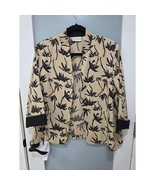 Draper&#39;s &amp; Damon&#39;s Petites PL Tan Black Bamboo Jacket Lightweight Career... - $401.82 MXN