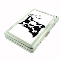 Skull Pirate Flag 100&#39;s Size Cigarette Case with built in lighter Wallet - £17.03 GBP