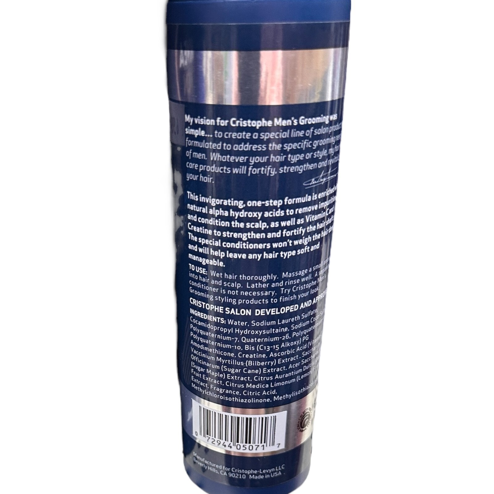 Christophe Beverly Hills Men's Grooming 2 in 1 Conditioning Shampoo 10 oz, 2 CT Item image 2