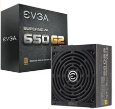 EVGA SuperNOVA 650 G2, 80+ GOLD 650W, Fully Modular, EVGA ECO Mode Power Supply - £101.88 GBP