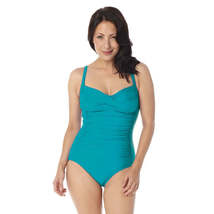 Belvia Shapewear SlimSwim Swimsuit (16-18, Turquoise) Large - £5.60 GBP