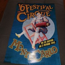 Vintage International Circus poster, Monte Carlo 16&quot; x 24&quot; - £11.71 GBP