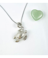 Genuine Sterling Silver 925 Solid Sea Turtle Pendant &amp; 45CM Box Chain Ne... - $32.70