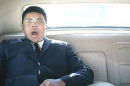 Muhammad Ali in Back of Limo Startled 18x24 Poster - $23.99