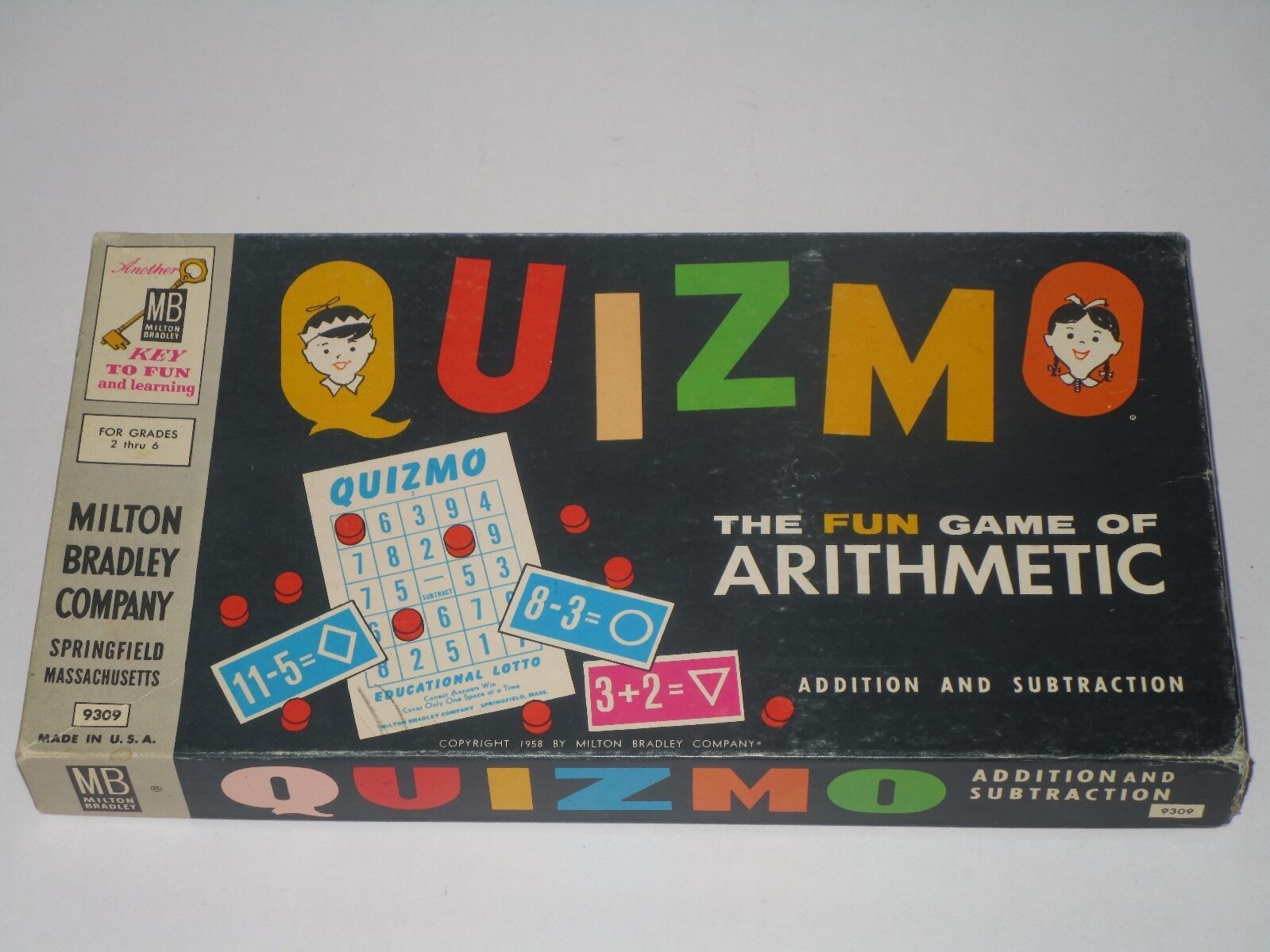 Primary image for Milton Bradley 1972 Quizmo Arithmetic Board Game #9309 COMPLETE